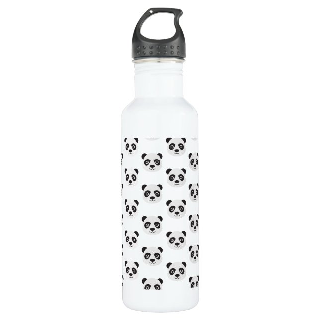 Panda Face Black and White Bear Stainless Steel Wa 710 Ml Water Bottle (Front)