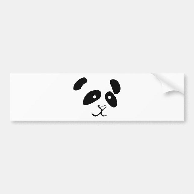 PANDA FACE BUMPER STICKER (Front)