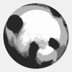 Panda Face Classic Round Sticker