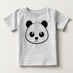Panda face Drawing Baby T-Shirt