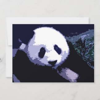 Panda Face Pop Art Invitation