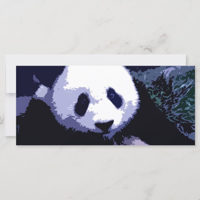 Panda Face Pop Art Rack Card (Front)