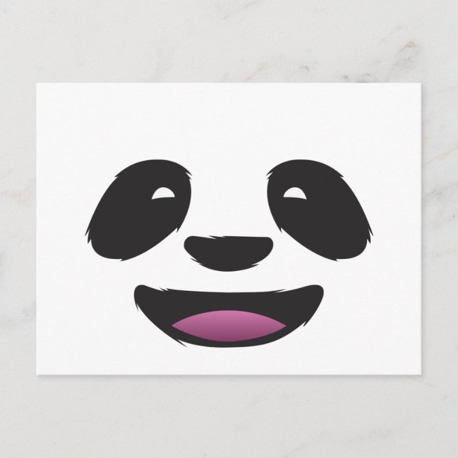 Panda face postcard (Front)