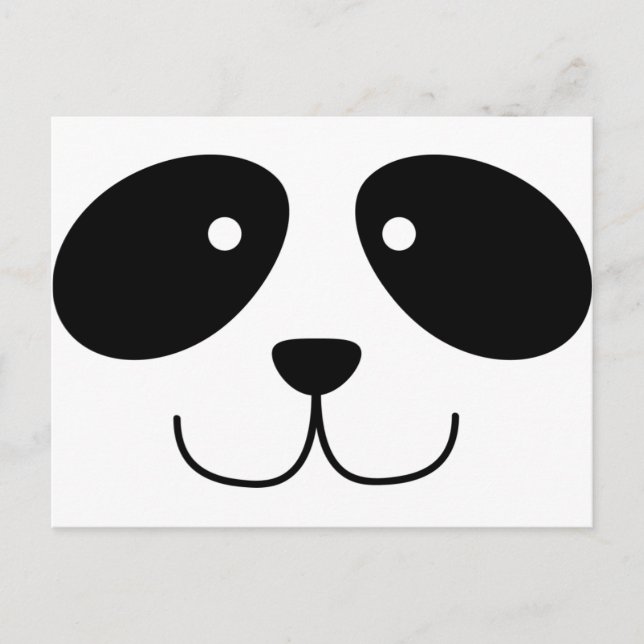 Panda Face Postcard (Front)