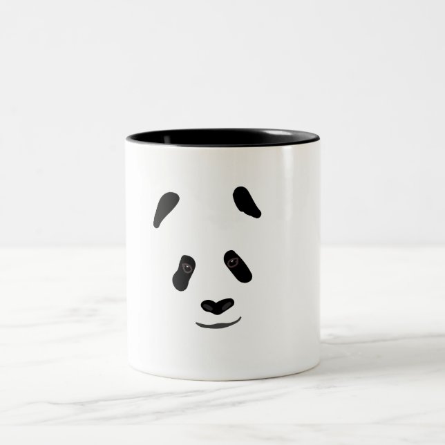Panda Face Two-Tone Coffee Mug (Center)