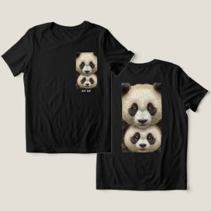 Panda faces parent and child Tri-Blend shirt