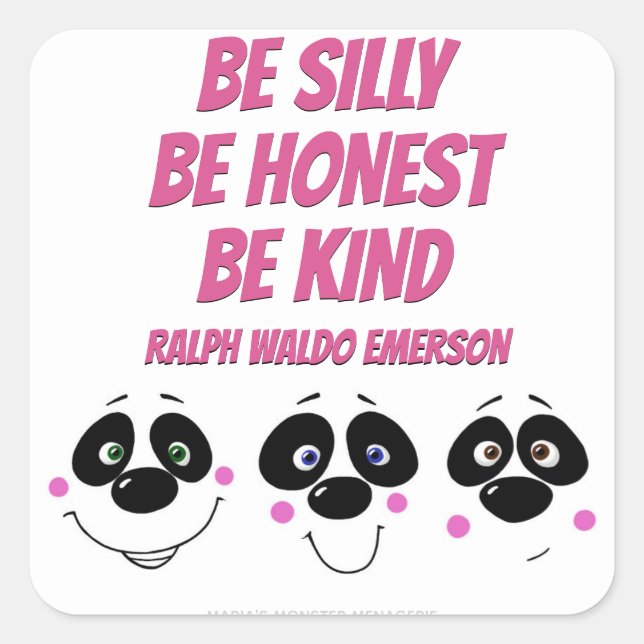 Panda faces, sticker (Front)