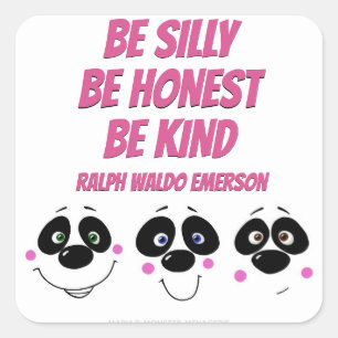 Panda faces, sticker