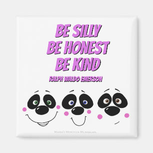 Panda Faces w/ Emerson quote, magnet