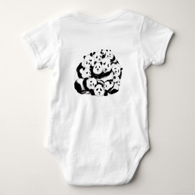 Panda Family Baby Bodysuit - Fun (Back)