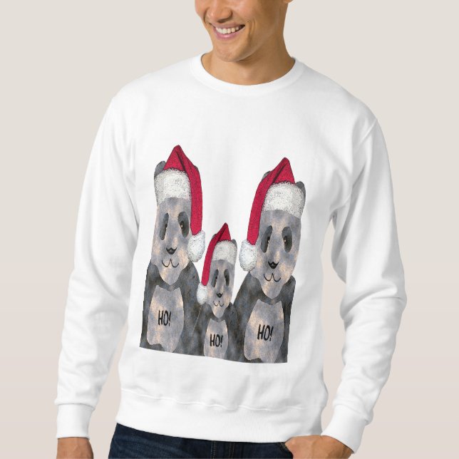 Panda Family Christmas Sweatshirt (Front)