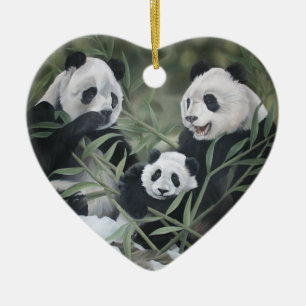Panda Family Ornament