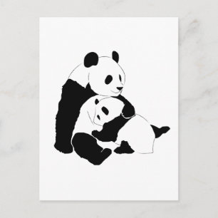 Panda Family Postcard