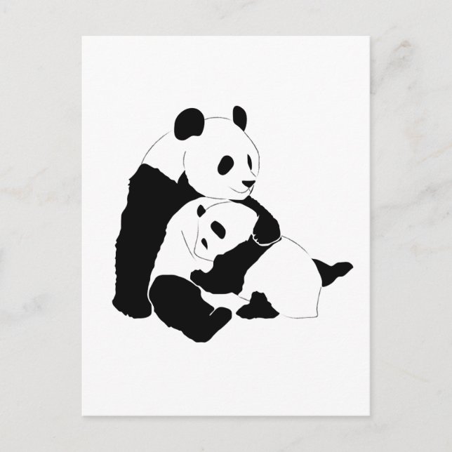 Panda Family Postcard (Front)