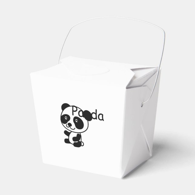 Panda Favour Boxes. Box (Front Side)
