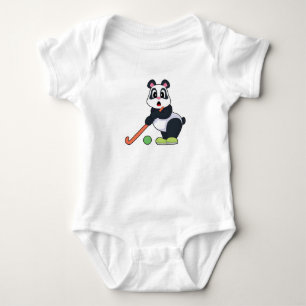 Panda Field hockey Field hockey stick Baby Bodysuit