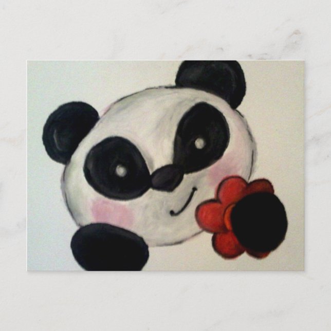 Panda Flower Postcard (Front)