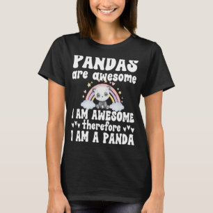 Panda For Men Women Boys Girls Panda Bear 3 T-Shirt