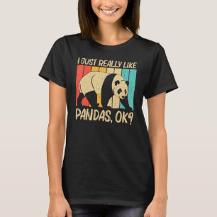Panda For Men Women Panda Bear Animal T-Shirt