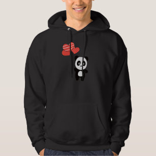 Panda For Valentine's Day Cute Animals With Hearts Hoodie