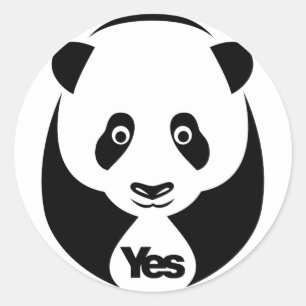 Panda For Yes Stickers
