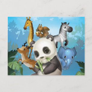 panda & friend postcard