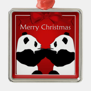 Panda Friends Christmas Premium Ornament