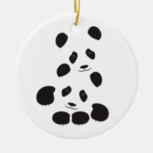 Panda Friendship Ceramic Tree Decoration