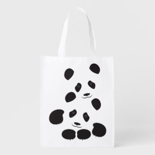 panda reusable shopping bag