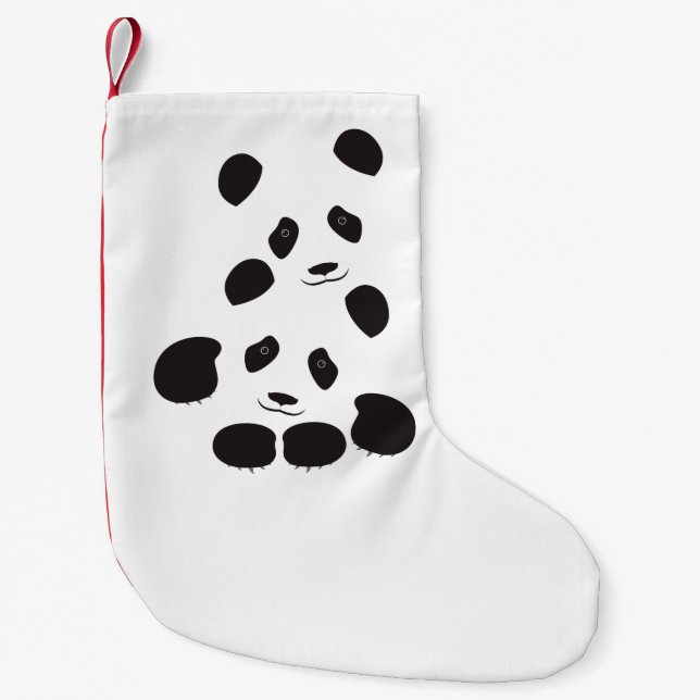 Panda Friendship Small Christmas Stocking (Front)