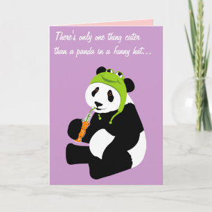 Panda Frog Hat (birthday) Card