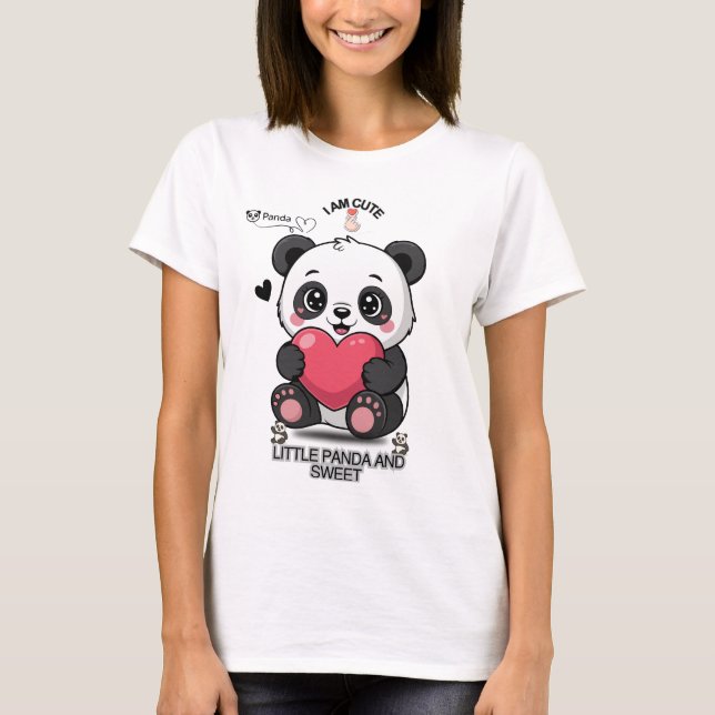PANDA Fun and Cute  T-Shirt (Front)