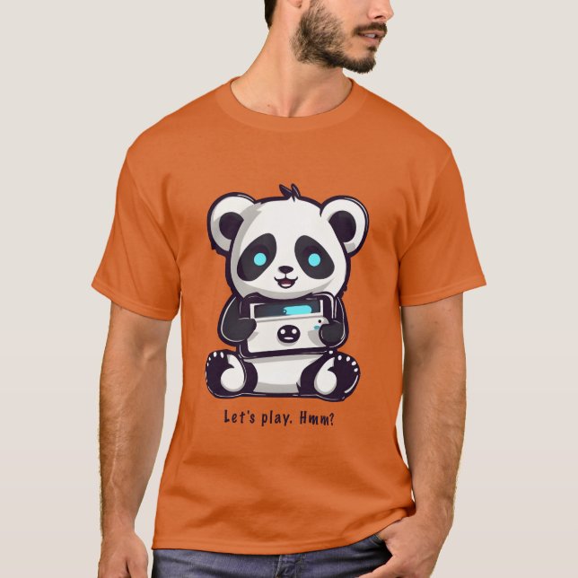 panda gaming vintage funny T-Shirt (Front)