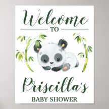 Panda Gender Neutral Baby Shower Welcome