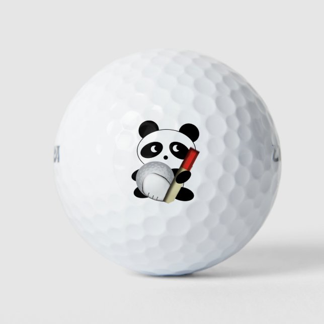 Panda golfer golf balls (Front)