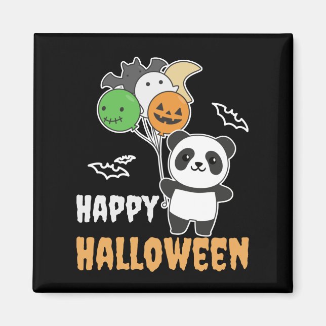 Panda Halloween Balloons For Kids Cute Pandas Magn Magnet (Front)