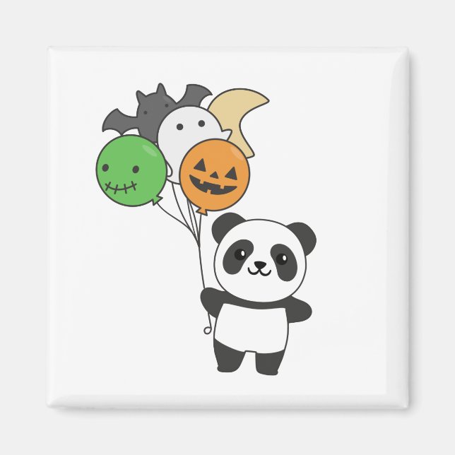 Panda Halloween Balloons For Kids Cute Pandas Magnet (Front)