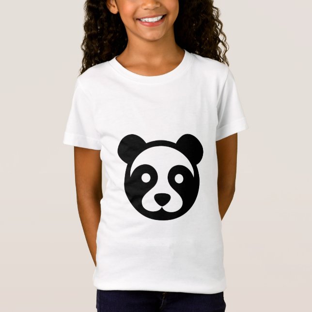 Panda Head Black and White T-Shirt (Front)