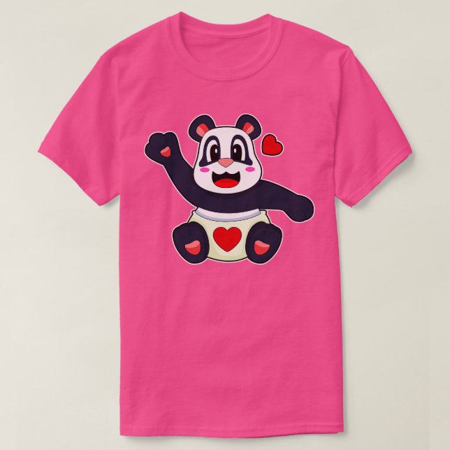 Panda Heart 2 T-Shirt (Design Front)