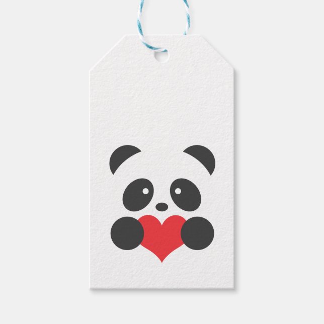 Panda heart gift tags (Front)