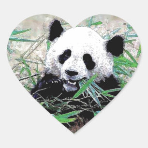 Panda Heart Sticker