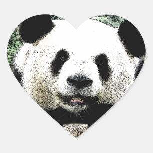 Panda Heart Sticker