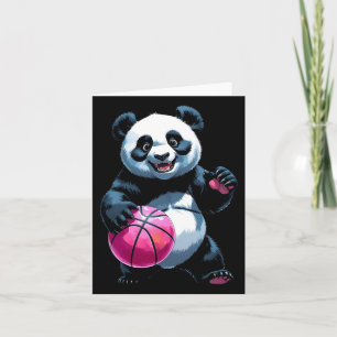Panda Hoops - Cute Basketball Player Sticker Card