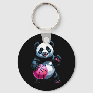Panda Hoops - Cute Basketball Player Sticker  Key Ring