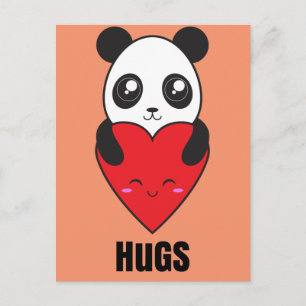 Panda Hugs Postcard