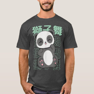 Panda I m Just Here For The Snacks Japan Kanji Cut T-Shirt