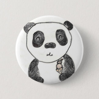 panda ice 6 cm round badge