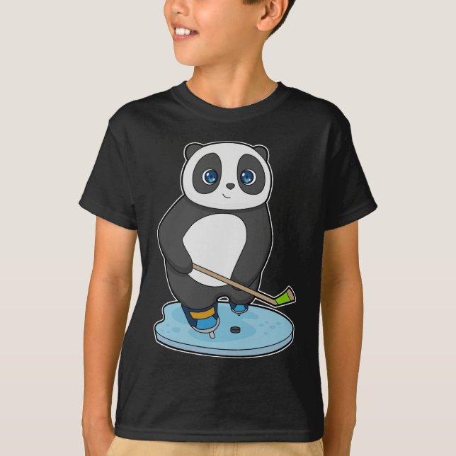 Panda Ice Hockey Ice hockey stick T-Shirt (Front)