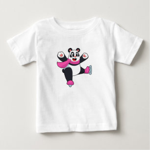 Panda Ice skating Ice skates Baby T-Shirt