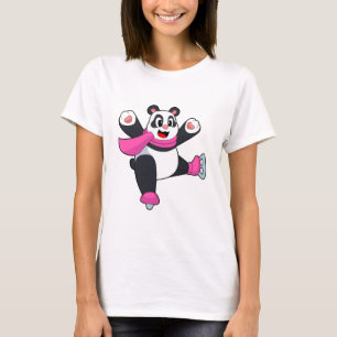 Panda Ice skating Ice skates T-Shirt